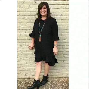 🆕 BLACK RUFFLE DRESS